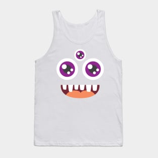 Funny Scary Monster Costume Halloween For Kids Tank Top